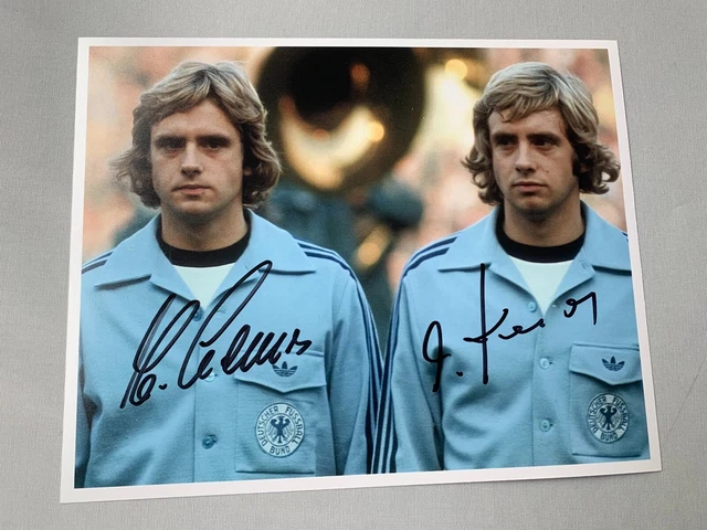 HELMUT & ERWIN KREMERS DFB Weltmeister 1974 signed Foto 20x25 Autogramm