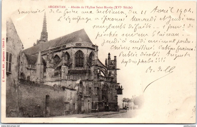61 ARGENTAN - Abside de l'eglise Saint-Martin PAST/4300