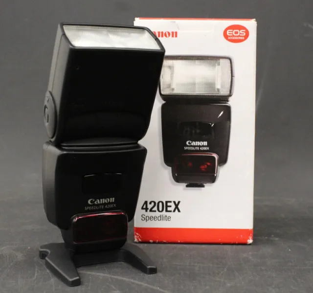 CANON 420 EX Camera Speedlite / Camera Flash - Boxed With Case - N25