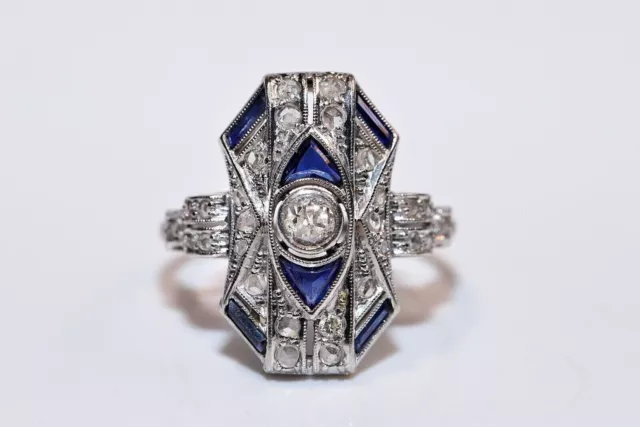 Art Deco Style Simulated Diamond Millegrain Dinner Engagement Ring In 925 Silver