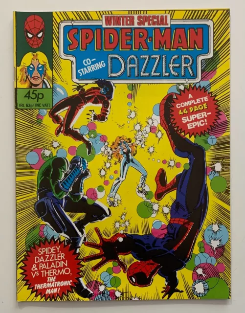 Spider-man Winter Special RARE Marvel UK 1981. Dazzler. VF Bronze Age Issue.