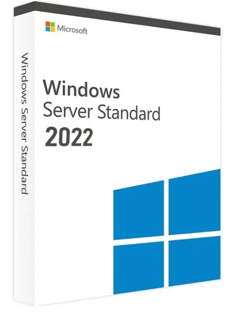 Windows Server 2022 Standard Edition with 5 CALs. Retail License, English.