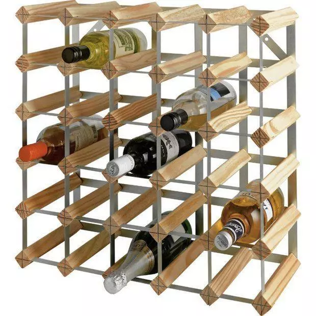 Home 30 Bottle Wooden Wine Rack