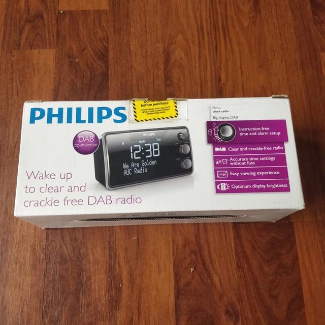 PHILIPS DIGITAL CLOCK DAB Radio AJB3552/05 £25.00 PicClick UK