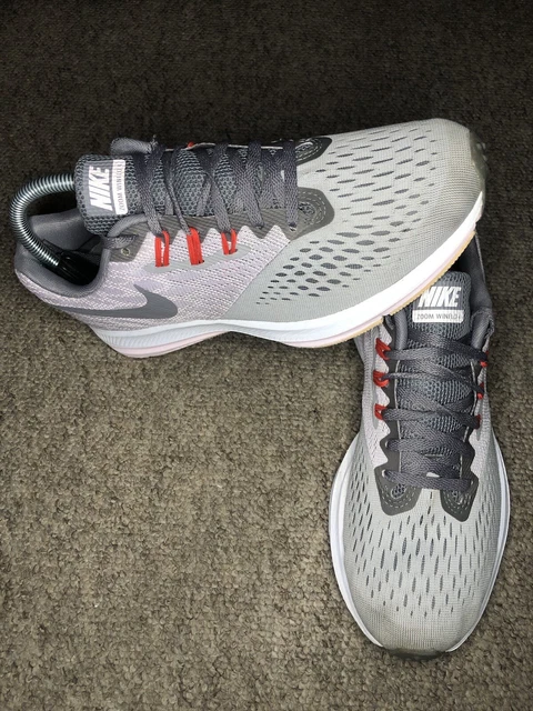 NIKE ZOOM WINFLO 4 Grey Trainers Running Shoes Size UK 6 EUR 40