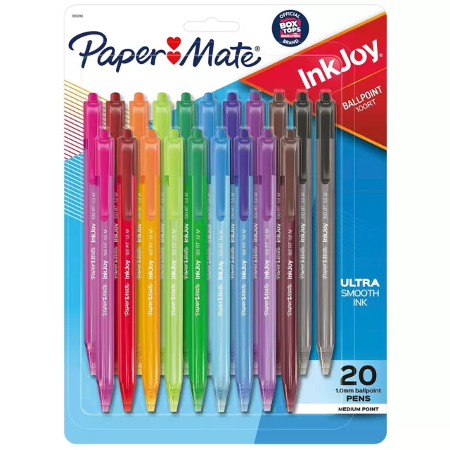 Paper Mate InkJoy Quatro Retractable Ballpoint Pens, Medium Point, Assorted, 3