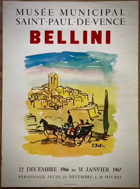 BELLINI - French Art Poster - Municipal Museum Saint Paul De Vence - 1966 -