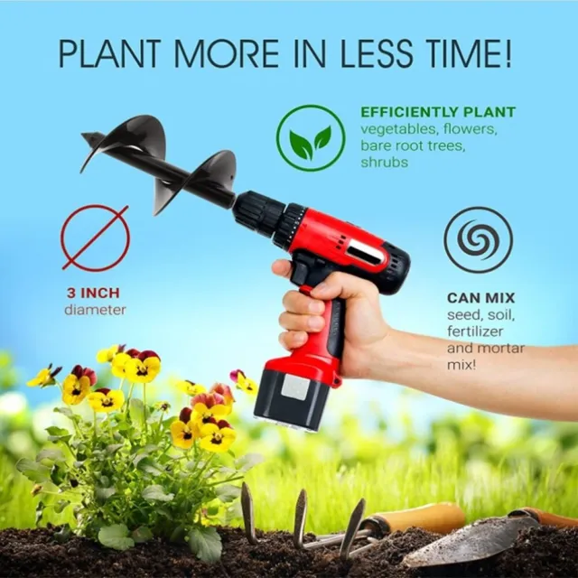 Drill Spiral Auger Seed Plant Flower Planting Hole Digger Tool