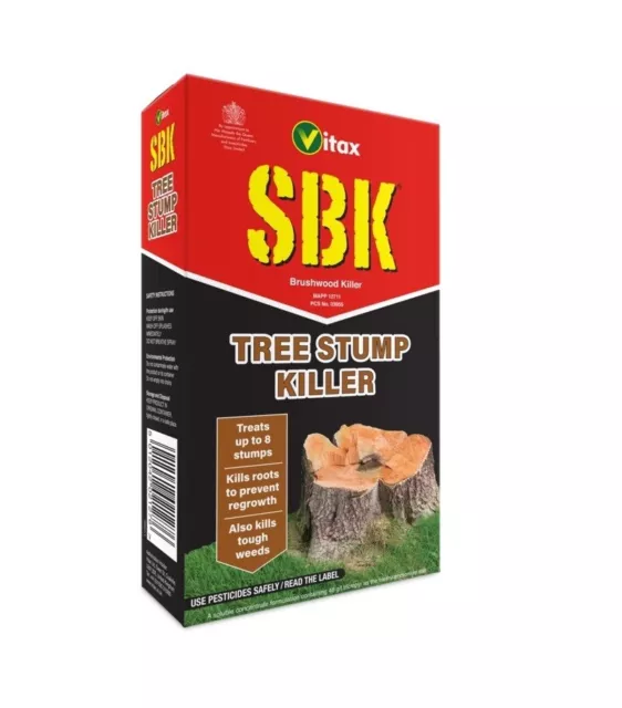 SBK Tree Stump Killer Kills Roots & Tough Weeds Treats Up To 8 Stumps 250ml