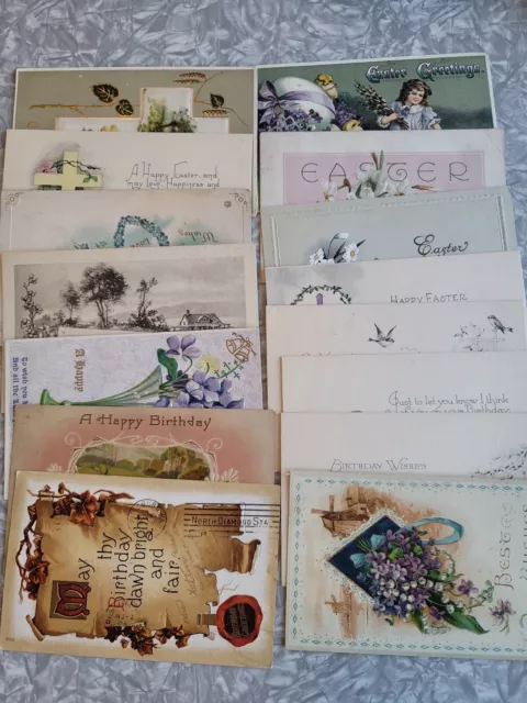 Vintage Antique Postcards Lot Of 15 (#2) Ephemera Crafts