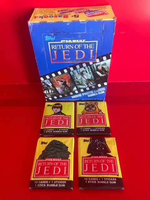 Trading Cards : Return of the Jedi - Series 1 Wax Pack Set + Box - 1983 - TOPPS