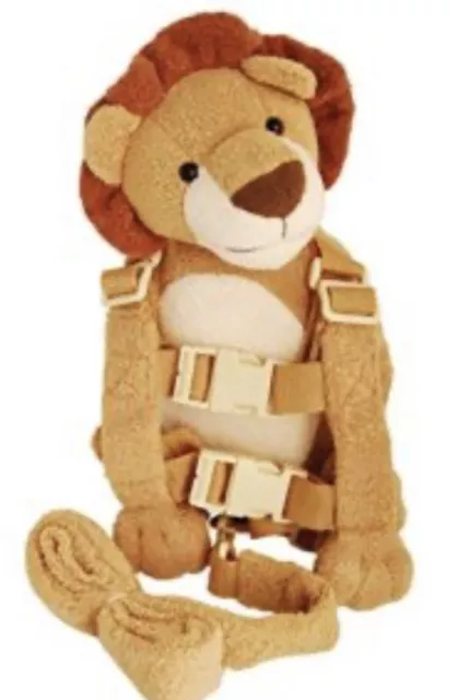 Travel Bug Toddler 2 in 1 Harness Safety Leash Plush Lion Backpack  Snack Pocket