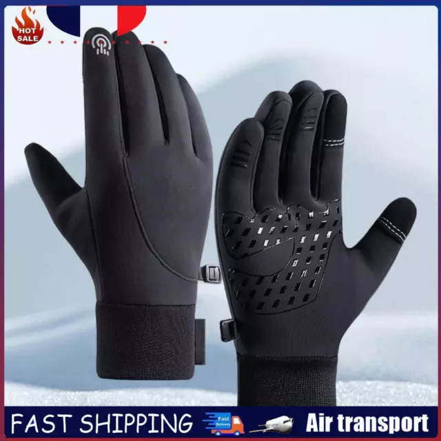 Outdoor Sport Ski Gloves Waterproof Keep Warm Gloves Touch Screen (Black L) FR