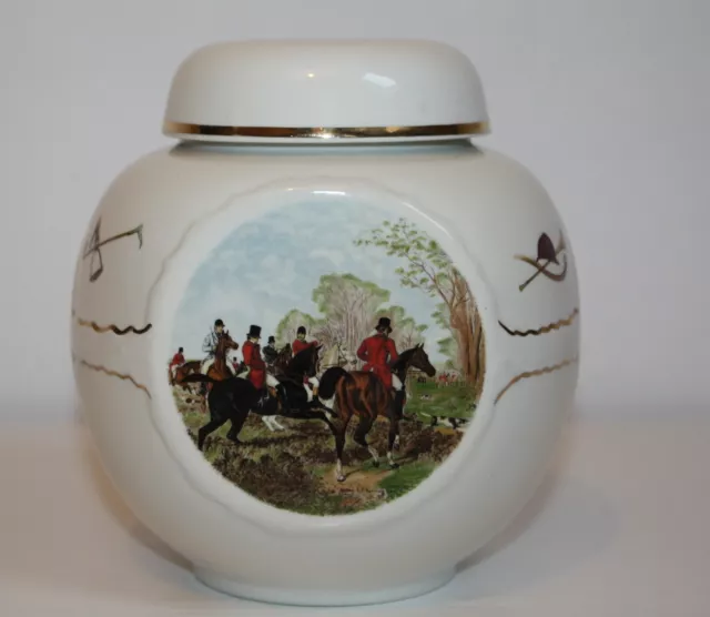 Vintage R Twining & Co Tea Caddy Jar  Burgess and Leigh Ltd  Fox Hunting