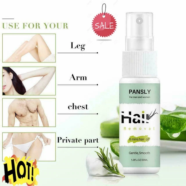 30ML Spray&Wipe Hair Removal Spray Away Natural Painless Skin Care Remover --us