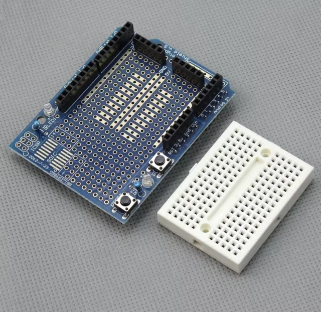 Prototyping Prototype Shield ProtoShield Mini Breadboard Arduino Uno Mega Due UK 2