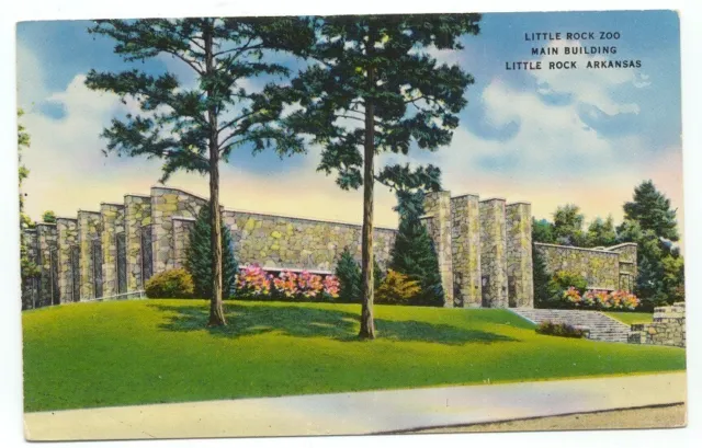 Little Rock Zoo Main Building AR Postcard ~ Arkansas