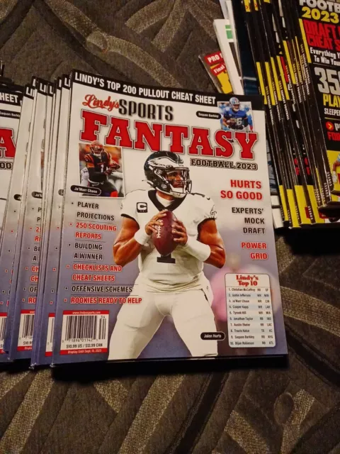 Lindy's sport  2023 NFL Fantasy Football magazines Jalen Hurts cover brand new