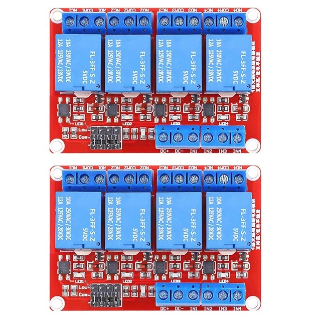 Schermo Scheda Modulo Relè DC 5V 4 Canali con Fotoaccoppiatore/Trigger di L Z5O6