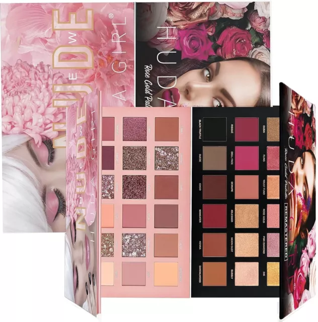 Beauty Rose Gold Remastered Nude Edition Eyeshadow Palette Combo Kit 36 Matte