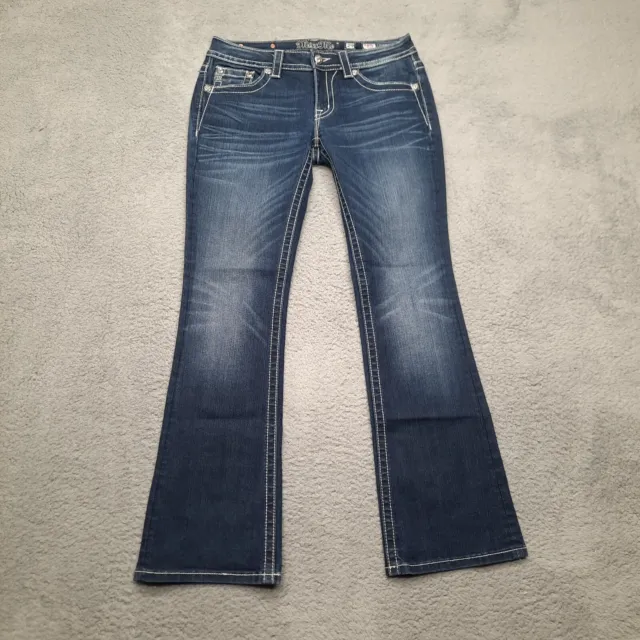 Miss Me Signature Boot Jeans Womens 29 Medium Wash Blue Denim Pant Bootcut 31x31