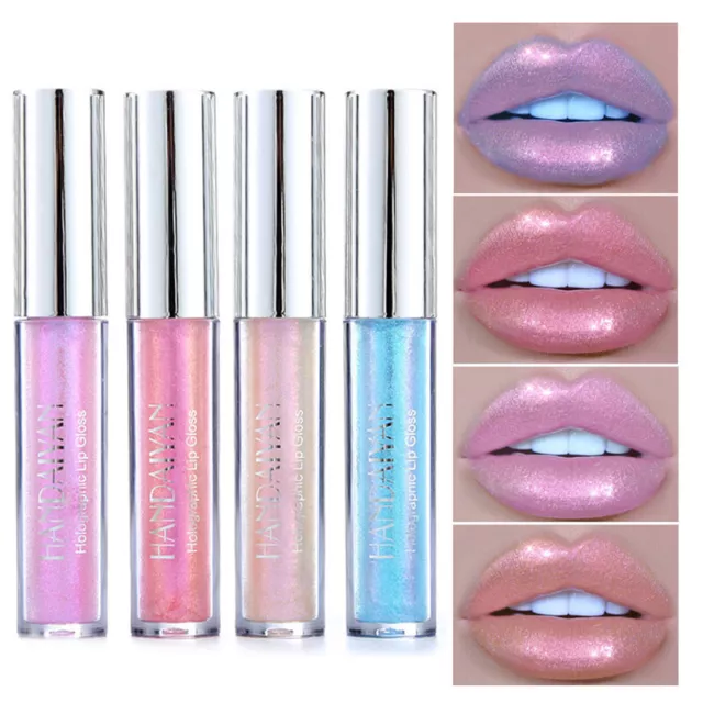 Liquid Kristall Leuchtende Lip Gloss Lippenstift Mermaid Pigment Glitter Plum {