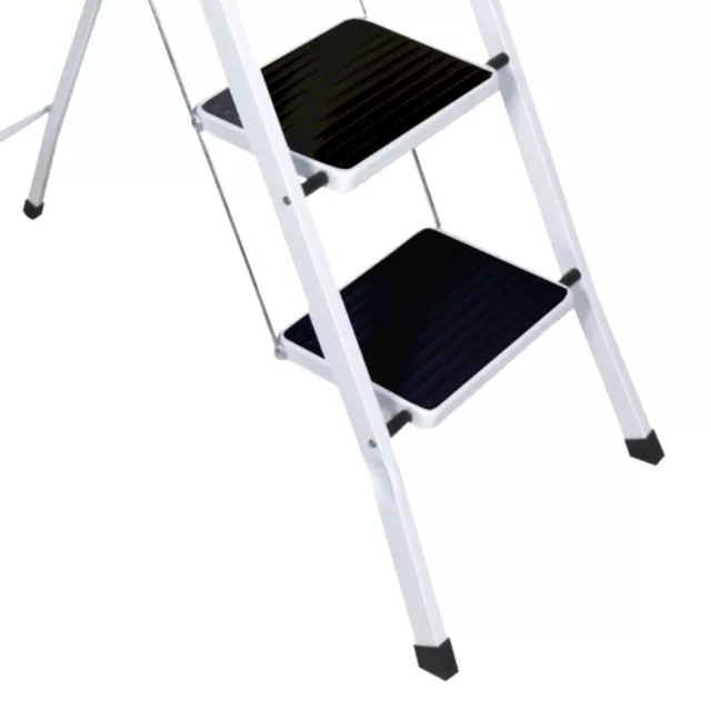 NEW! Foldable 4 Step Ladder Stepladder Non Slip Tread Safety Steel Step 3