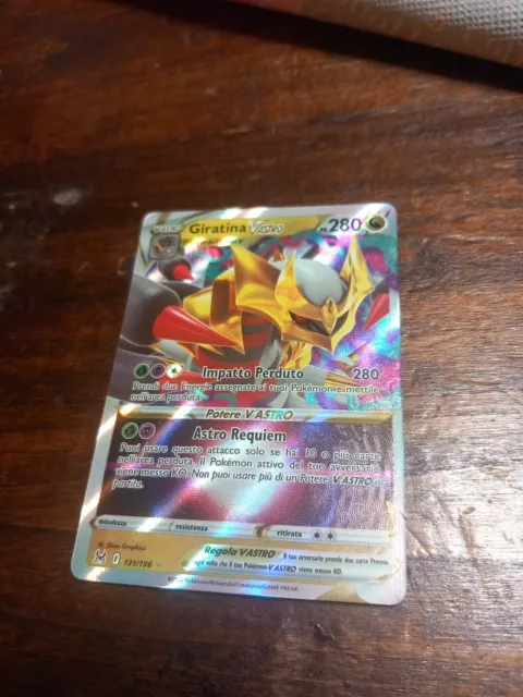 POKEMON GIRATINA V ASTRO 131/196 LOST ORIGIN CARD in Italian