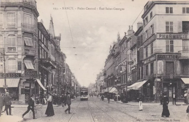 CPA 54 NANCY Point Central Rue Saint-Georges