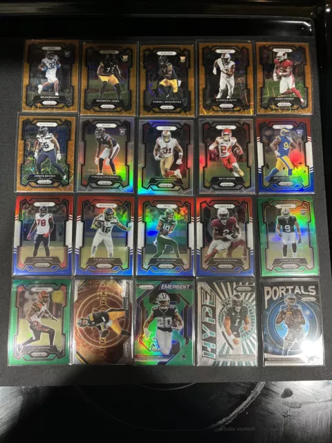 2023 Panini Prizm Football 20 Card Parallel/Insert Lot Rookies And Vets