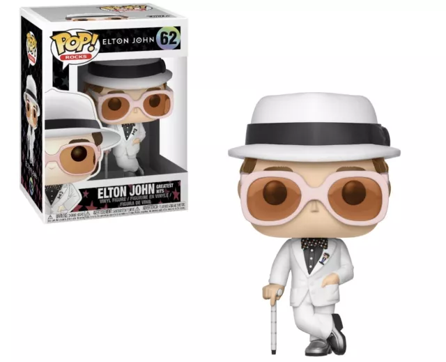 Funko Pop! Rocks: Elton John  (Red, White & Blue) + Elton John Greatest Hits 2