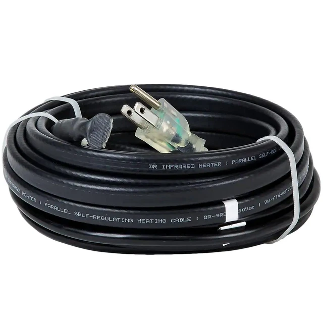 24 Ft. Heating Cables for Pipes Roof De-Icing Self-Regulating 120-Volt, 288-Watt