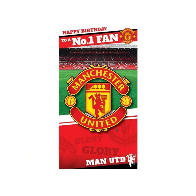 Manchester United FC No 1 Fan Crest Birthday Card (SG22051)