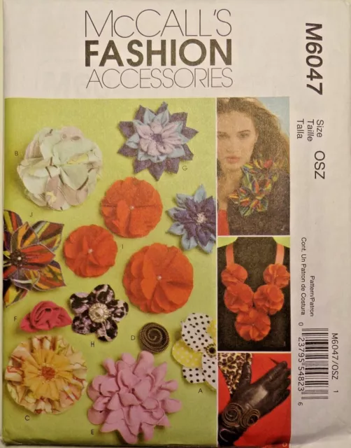 Fashion Accessories Sewing Pattern McCall's M6047 NIP