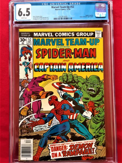 Marvel Team-Up #52**CGC GRADE 6.5 FINE+**WHITE PAGES**Captain America appearance