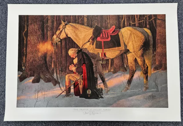 Arnold Friberg PRAYER AT VALLEY FORGE, 17x27,  Paper Art Print George Washington