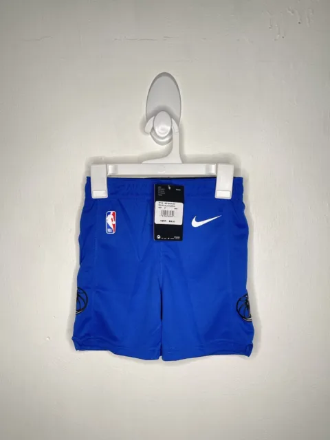Nike NBA Dallas Mavericks Basketball Shorts Toddler Boys Blue Elastic Waist