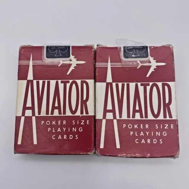 Aviator Poker Size Playing Cards Two Decks Collectible Unopened