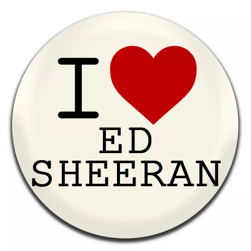 I Heart Ed Sheeran Pop Singer 25mm / 1 Inch D Pin Button Badge