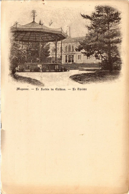 CPA Mayenne Le Jardin du Chateau-Le Théatre (336216)