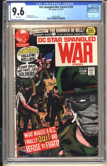 Star Spangled War Stories #159 CGC 9.6 WP NM+ DC 1971 Unknown Soldier Joe Kubert