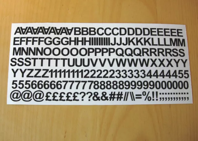 2cm Self Adhesive Vinyl Sticker Letters and numbers 20mm Upper