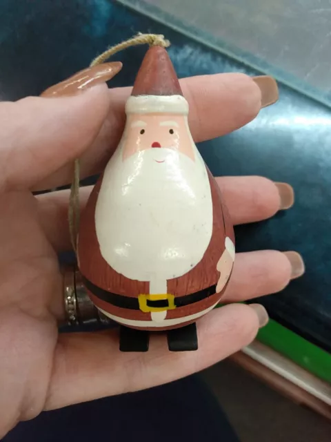 VintageSilvestri Christmas Ornament Miniature SANTA Hand crafted