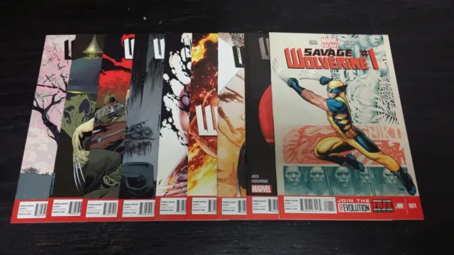 2013 Marvel Comics Savage Wolverine Lot Of 9 (#1-23) High Grade Cho X-Men Logan