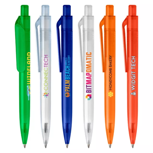 Promotional Aqua Click RPET Recycled Plastic Pen Printed with Your Logo 250 Pens