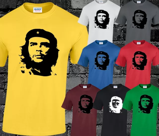 Che Guevara Mens T Shirt Iconic Viva La Revolution Military Retro Fashion Gift