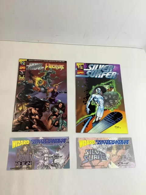 Devils Reign #1/2 (Witchblade) + Silver Surfer #1/2 Wizard/Marvel/Top Cow 97/98