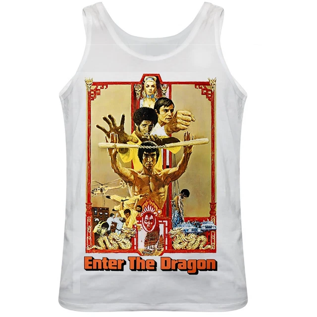 Gilet ispirato a Bruce Lee Enter The Dragon, vestibilità regolare, bianco