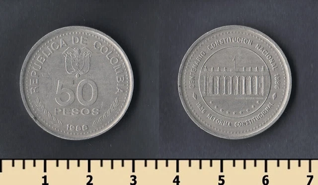 Colombia 50 pesos 1988