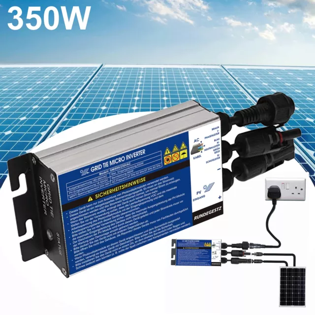 350W Solar Microinverter Pure Sine Wave Grid Tie Inverter für PV Solaranlagen DE